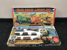 A boxed Hornby Railways task force action set and a boxed Hornby The world of Thomas The Tank