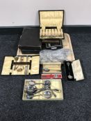 A quantity of boxed and un-boxed cutlery