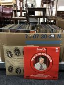 A box of LP records and 45 singles - classical etc