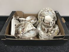 A box of Alfred Meakin dinner ware