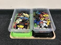 A quantity of play worn diecast vehicles