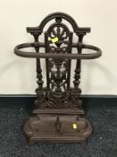 A cast iron stick stand