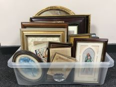 Two boxes of pictures and prints including military aircraft,