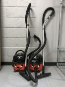 Two Henry vac cleaners