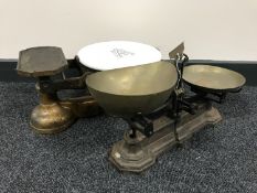 Two sets of vintage Avery scales