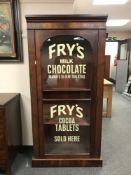 A Victorian and later mahogany display cabinet 'Fry's Chocolate'