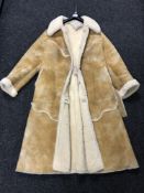 A gent's Friitala 3/4 length sheepskin coat
