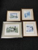 Seven framed signed prints including Kinsley Cragg, Rydal Mount by Jeffrey Cowton,
