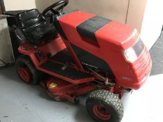 A Countax K13 Hydrostatic 91 cm cut ride on lawn mower with grass box and attachments