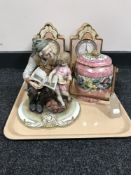 A tray of Capo di Monte figure,