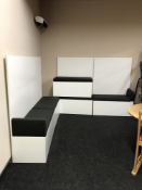 A five piece modular seating unit
