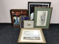 Three framed picture mirrors - Bisto,