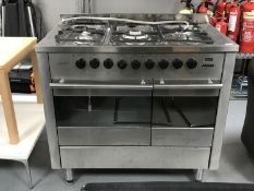 A stainless steel Diplomat dual fuel range cooker