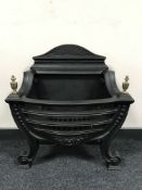 A cast iron fire grate