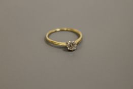18ct old cut solitaire diamond ring CONDITION REPORT: Approximately 0.3 carat.