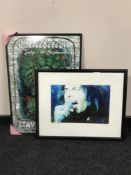 A framed signed Stavri Kalinov exhibition poster,