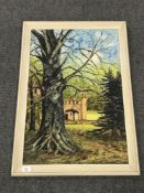 Mable Arkley : Spring at Lambton, oil on board, 49 cm x 75 cm, framed.