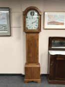 A 19th century oak 30 hour longcase clock