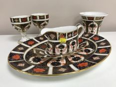 A Royal Crown Derby oval shaped plate, width 37.