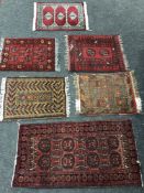 Six Persian prayer mats.