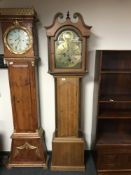 A 19th century oak long cased clock with brass dial, signed William King, London,