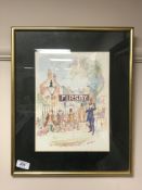 Colin Carr : Firsby, watercolour, 22 cm x 29 cm, signed, framed.