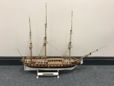 A scratch-built model - HMS Great Britain, on stand, height 74 cm.