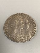 A William and Mary silver half Crown 1689