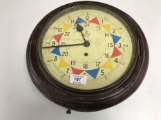 An early twentieth century and later RAF mess wall clock, dial diameter 25 cm.