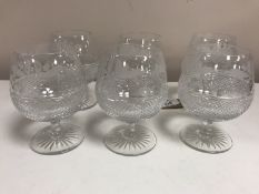 Edinburgh Crystal - Six brandy glasses, height 13 cm. (6)