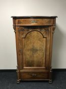A 19th century walnut side cabinet fitted with two drawers,