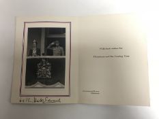 Of Royal Interest - original signed Christmas card by Edward and Wallace Windsor.