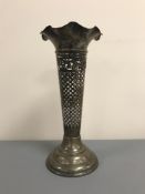 A silver fluted flower vase, Jay, Richard Attenborough & Co.