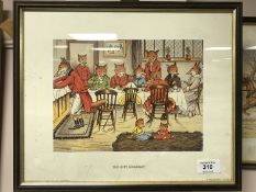 After Harry Neilson : Mr Fox's Hunt Breakfast on Christmas Day, reproduction in colours,