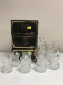 Edinburgh Crystal - A miniature decanter, six punch glasses and water jug,  (three boxes).(8)