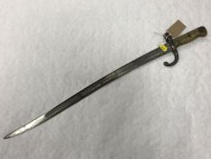 A 19th century French Yataghan bayonet.