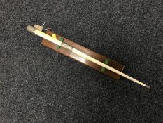 A silver mounted ivory baton,