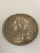A George II silver half Crown 1746