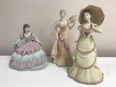 Three Coalport figurines 