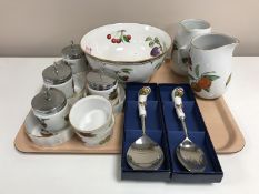 A collection of Royal Worcester Sandringham china fruit bowl, Evesham table ware etc.