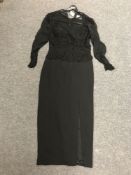 A vintage lady's cocktail dress by Frank Usher, size 12.