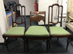 A pair of 19th century continental bedroom chairs,