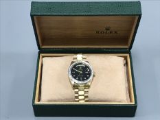 An 18ct gold Rolex Gentleman's Oyster Perpetual Day-Date wrist watch,