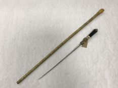 An early 20th century Indian sword stick.