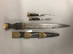 An early Victorian 71st Highlanders Officer's Dirk, circa 1850,