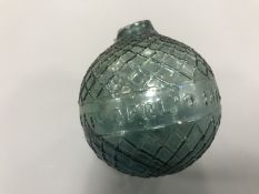 A very rare 19th century Bogardus glass target ball, approximately 6.5cm diameter.