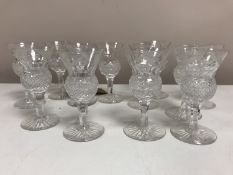 Edinburgh crystal - Twelve liqueur glasses, height 9 cm.