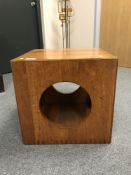 A teak cube nesting table by Peter Hvidt and Orla Molgaard-Nielsen 37 cm x 37 cm.
