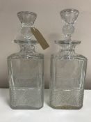 Edinburgh Crystal - A pair of decanters, height 26 cm. (2)