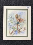 Late Twentieth Century School : Flower Fairy with Acorns,